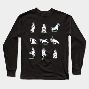 Unicorn Yoga Asana Funny T-shirt- Long Sleeve T-Shirt